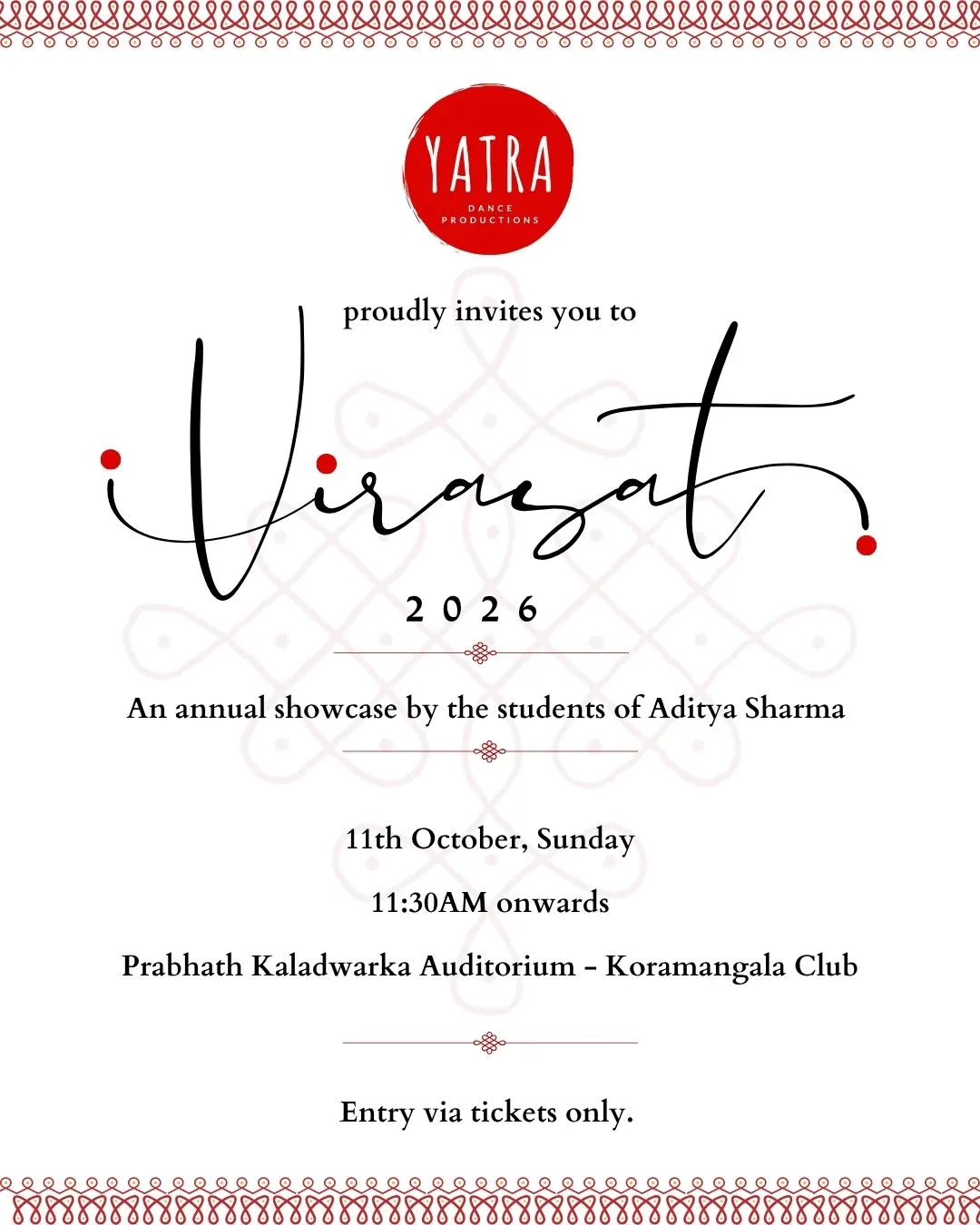 Virasat 2026 - A Showcase By The Students Of Aditya Sharma